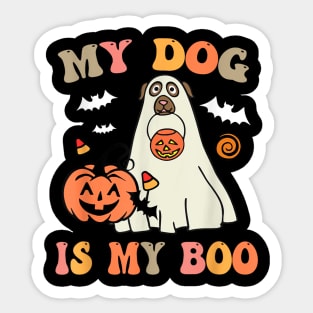 My Dog is My Boo Halloween Shirt, Spooky Dog Tee, Ghost Dog Shirt, Dog Mom Shirt,Halloween Dog Sticker